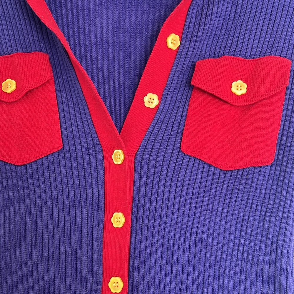Delia’s Purple and Red Button-Up Mini Dress - Picture 2 of 5
